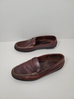 TB Phelps Soft Brown Leather Penny Loafer Driving Shoes Men's Size 11.5